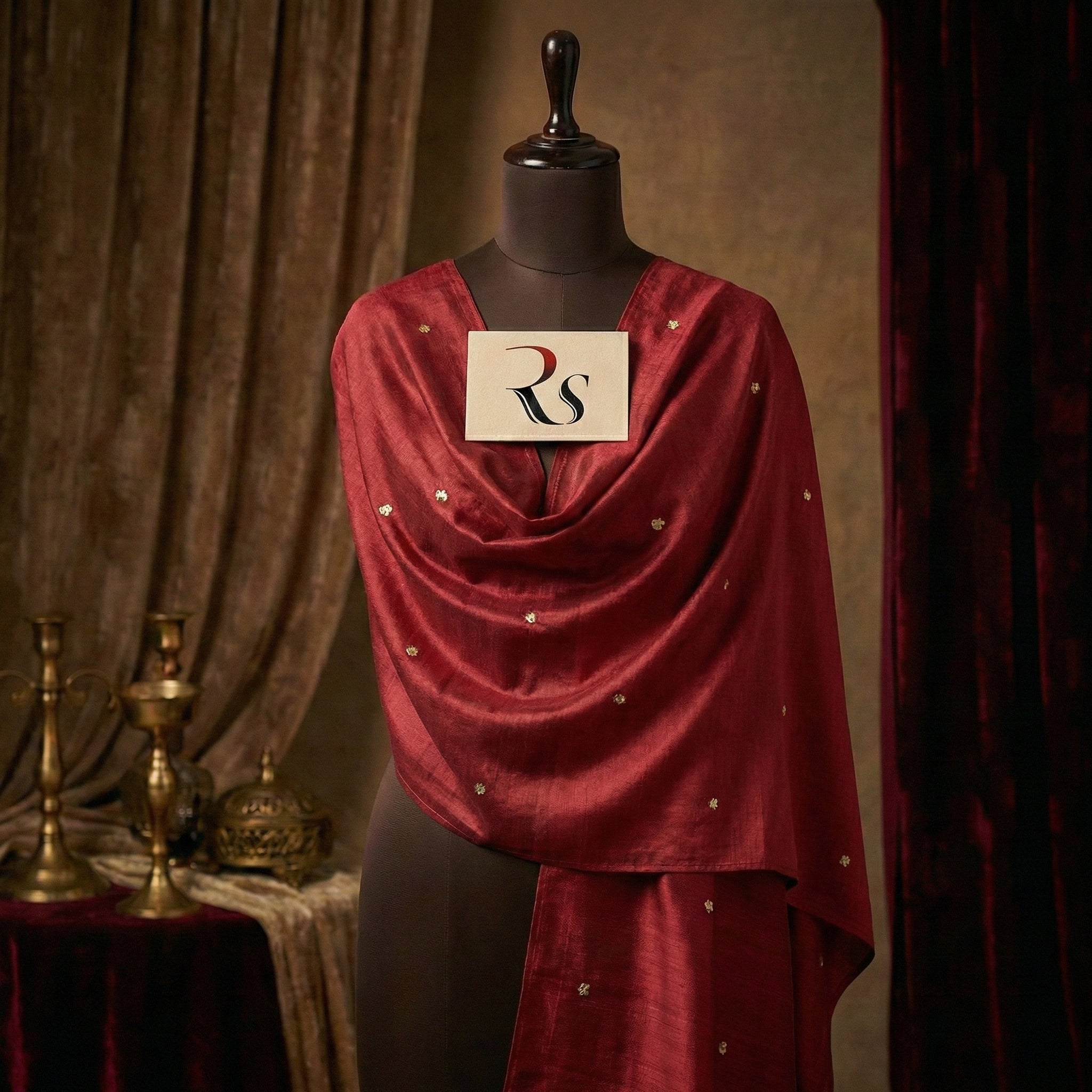 Hand-Embellished Stole